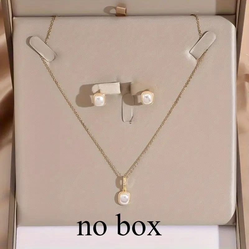 Stainless steel jewelry set with chain